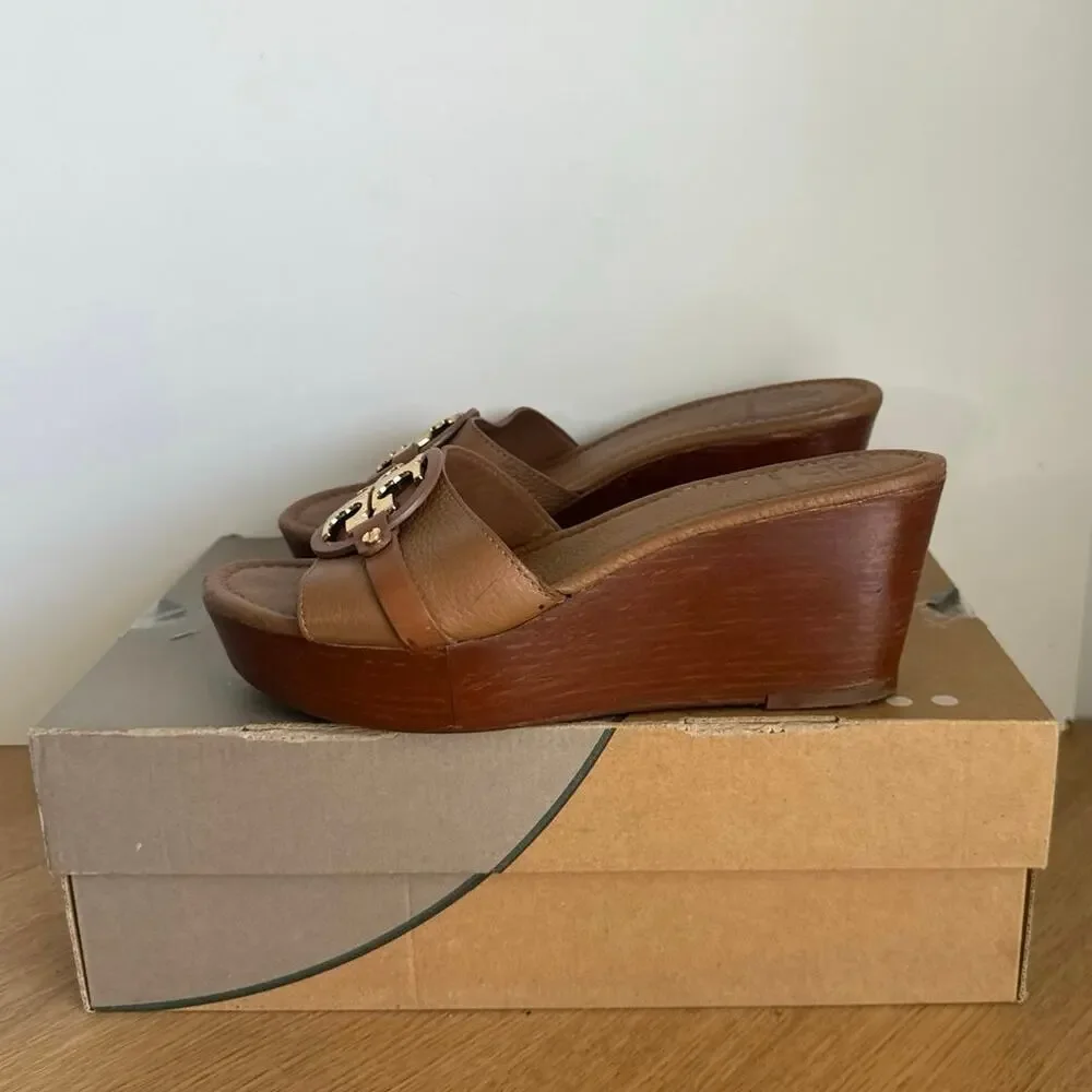 Tory Burch Patti Women Wedge Heel Sandals- SZ 8.5